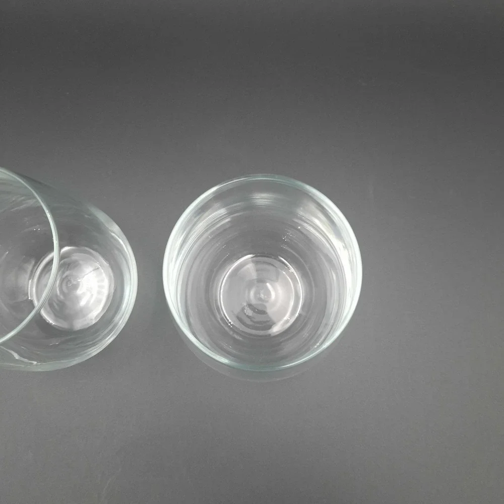 Set of 2 Clear‎ Stemless Wine Glass Tumblers 4.5